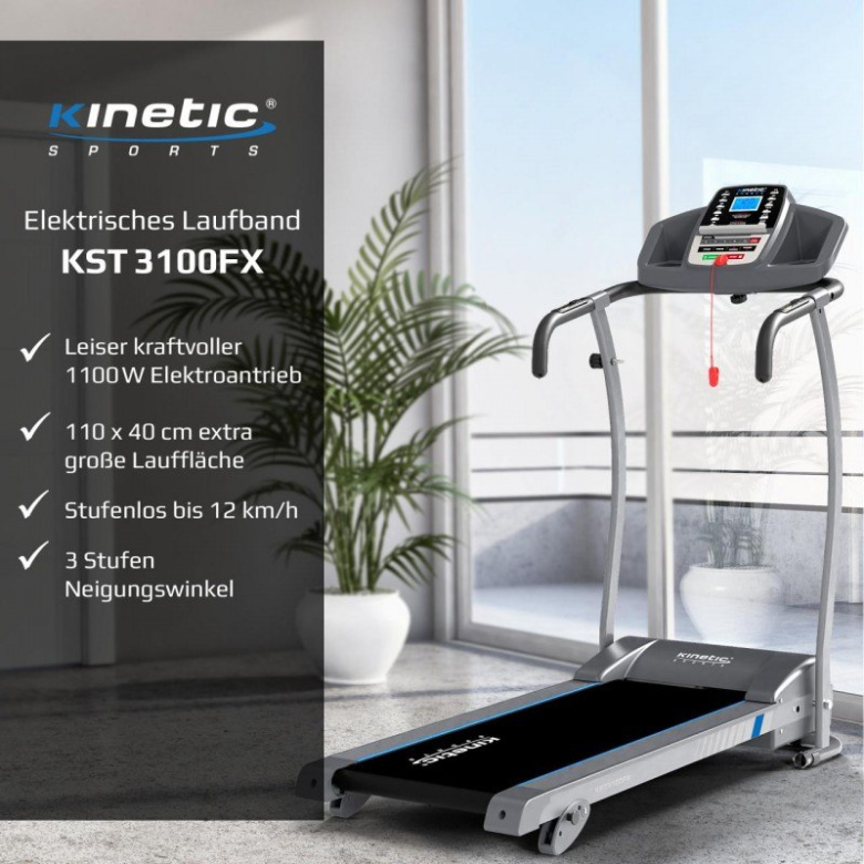 Bieżnia elektryczna Kinetic 12 km 3000 do biegania | Home